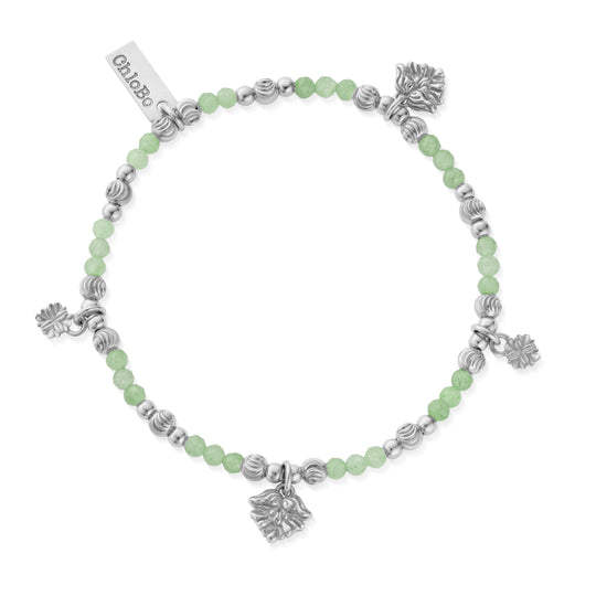 Forever Blooming Aventurine Bracelet - Silver - SBAMC34163418