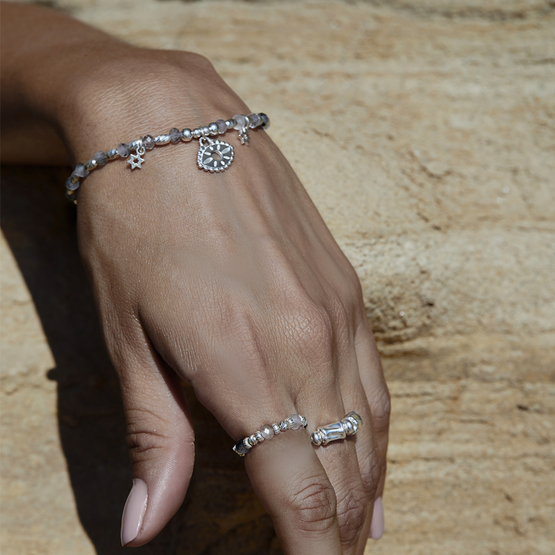 Visionary Black Rutilated Quartz Bracelet - Silver - SBBRQFR30583450