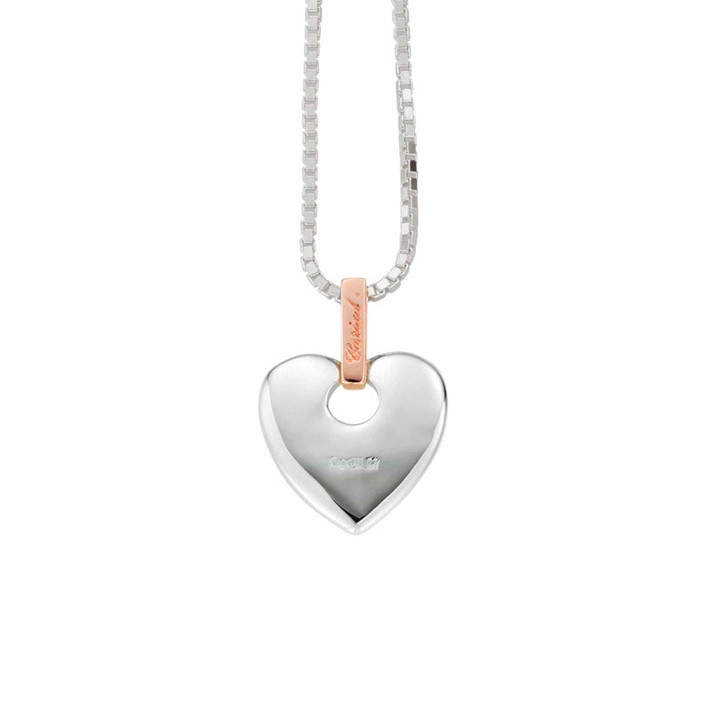 Cariad Diamond Big Heart Pendant - Silver/Rose - SCA010