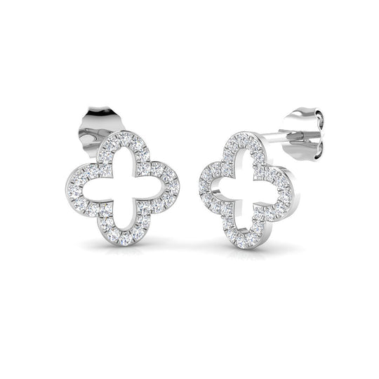 Diamond Stud Earrings, 0.24ct - 9ct White Gold