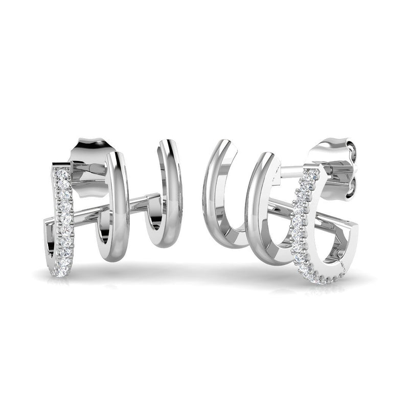 Diamond Earrings, 0.05ct - 9ct White Gold