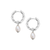 Ocean Pearl Hoop Earrings - Silver - SEHLP