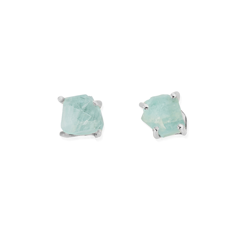 Harmony Stone Stud Earrings - Silver - SEST3542
