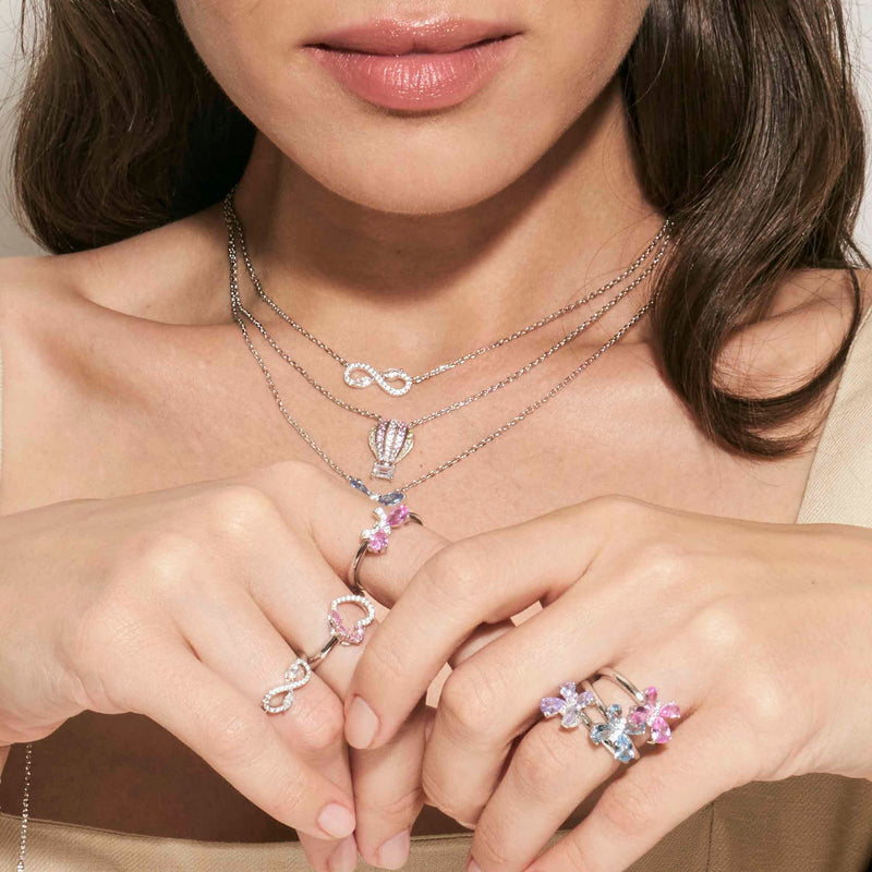 Shine Me Up Bow & CZ Ring - Silver - 241900/008