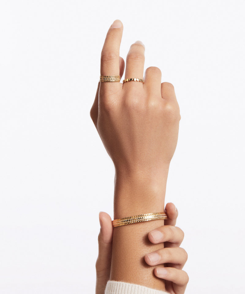 Scalloped Cuff - Gold - BR10031-GLD