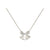 Amelia Bow Necklace, Clear CZ - Silver - AS22TRN91