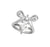 Amelia Bow Ring, Clear CZ - Silver - AS22TRR91