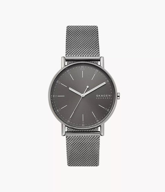 Signatur Grey Steel Mesh Watch, 40mm - SKW6577
