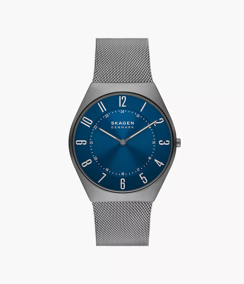 Grenen Ultra Slim Two-Hand Gents Watch - Charcoal/Blue - SKW6829