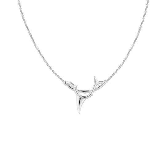 Rose Thorn Branch Pendant - Silver - RT016.SSNANOS