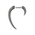 Hook Earrings, Size 1 - Silver/Black - HT008.BRNAEOS