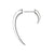 Hook Single Size 1 Earrings - Silver - HT013.SSNAEOS