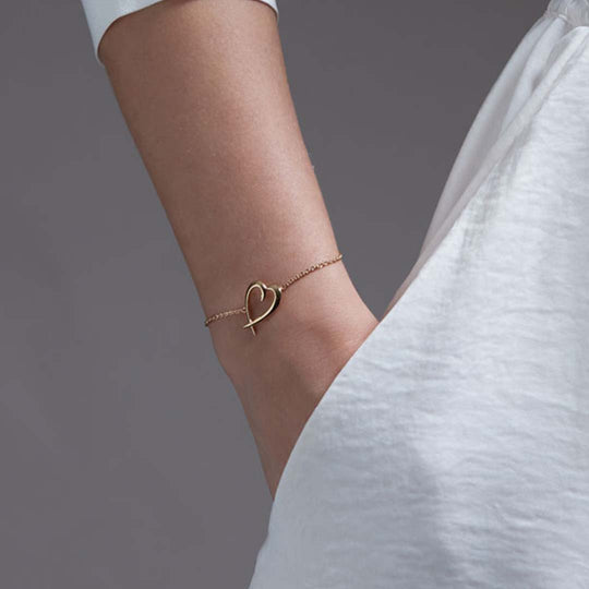 Hook Heart Bracelet - Gold - SA020.YVNABOS