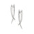 Sabre Crossover Diamond Earrings - Silver - SA025.SSWHEOS