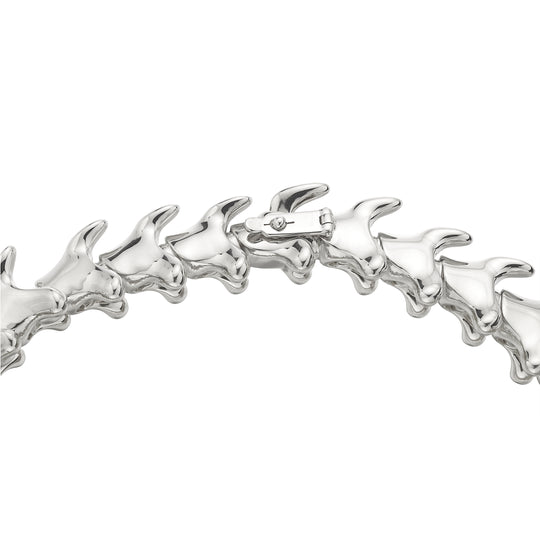 Serpent's Trace Wide Bracelet, Large - Silver - ST014.SSNABZL