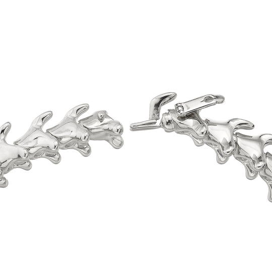Serpent's Trace Wide Bracelet, Large - Silver - ST014.SSNABZL