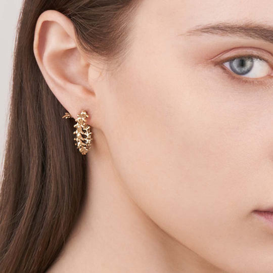 Serpent Trace Mini Hoop Earrings - Yellow Gold - ST037.YVNAEOS