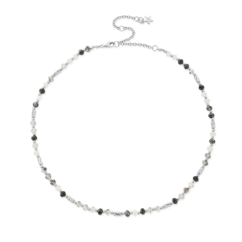 Aura Strengthening Black Rutilated Quartz Necklace - Silver - SNBRQTO