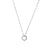 Delicate Cube Chain Wisteria Necklace - Silver - SNDC3422