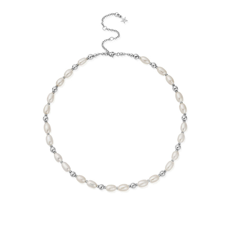 Ocean Pearl Necklace - Silver - SNLPFR