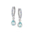 Sofia Teardrop Hoop Earrings, Aquamarine & Lilac - Silver - AS22TRE43