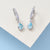 Sofia Teardrop Hoop Earrings, Aquamarine & Lilac - Silver - AS22TRE43