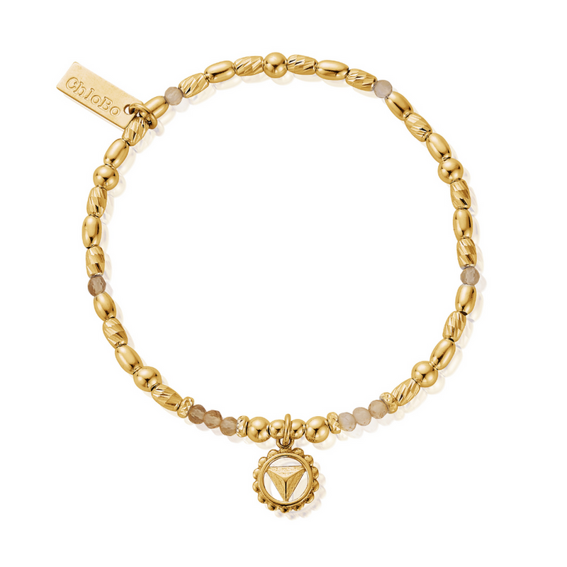 Citrine Solar Plexus Chakra Bracelet - Gold - GBC765