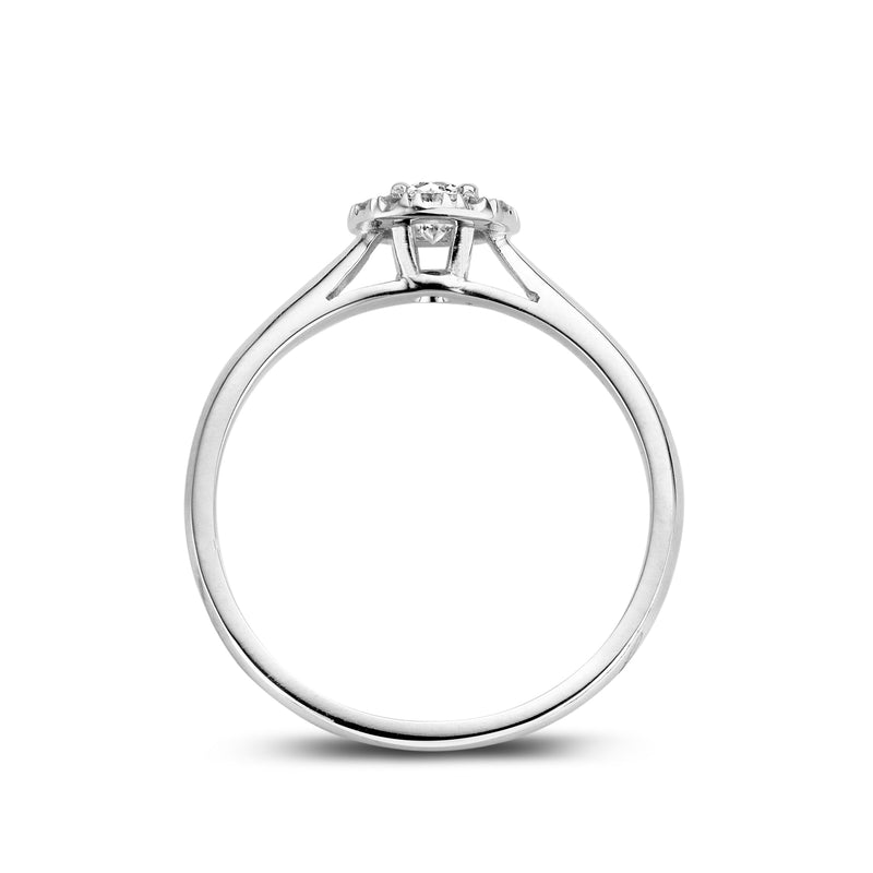 Pompon Diamond Ring, 0.17ct - White Gold