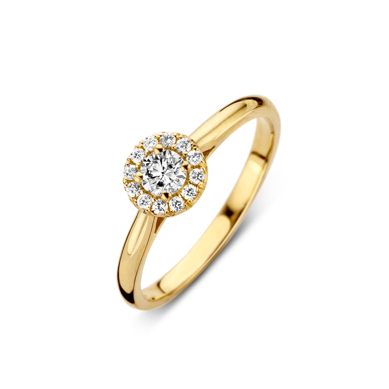 Pompon Diamond Ring, 0.18ct - Gold