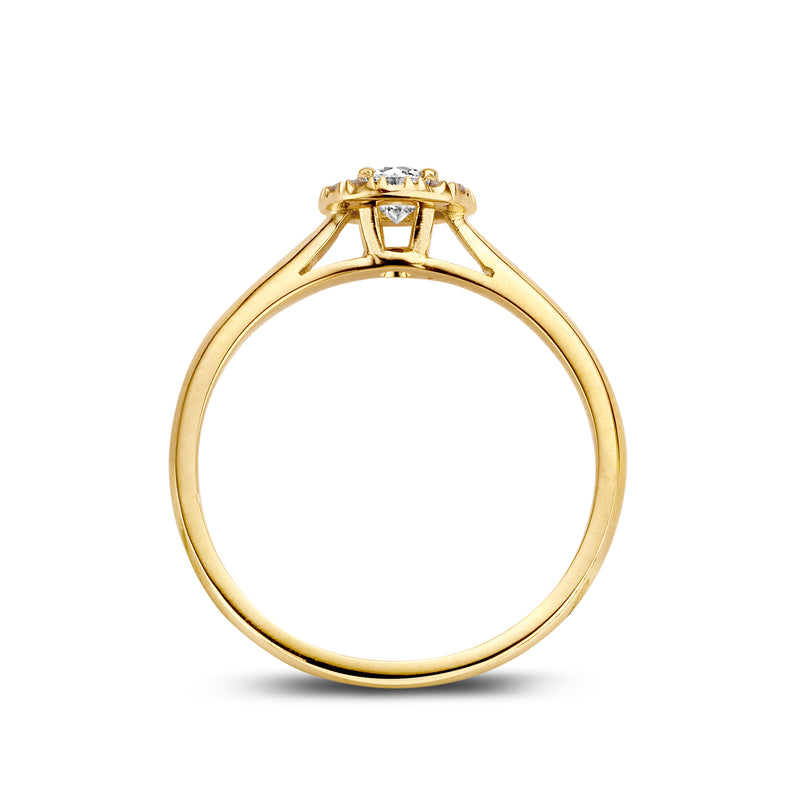 Pompon Diamond Ring, 0.18ct - Gold