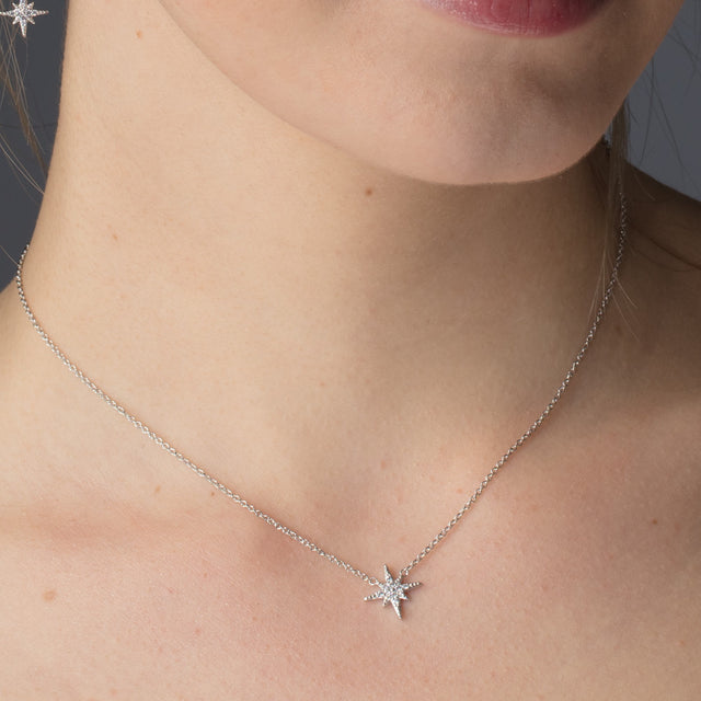 Starburst Necklace - Silver - SPNKSB132