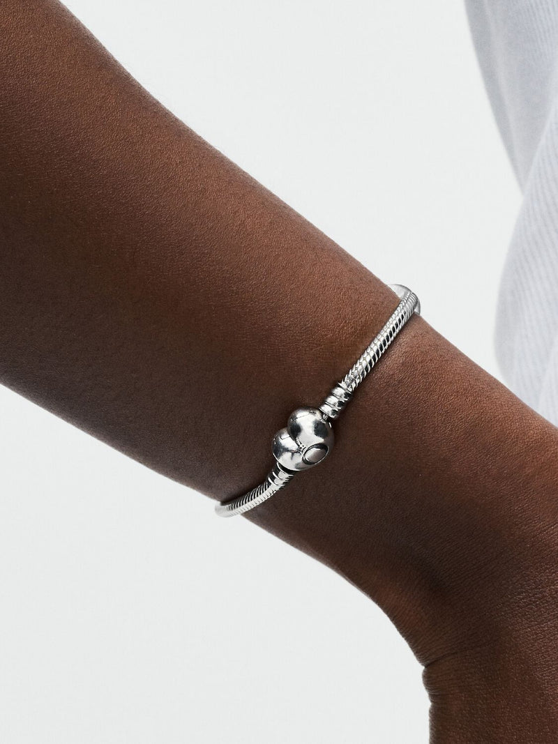 Pandora Moments Heart Clasp Snake Chain Bracelet - Sterling Silver - 590719