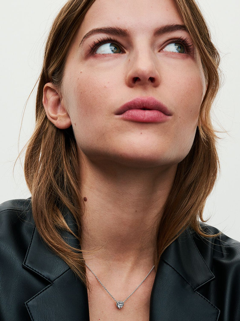 Elevated Heart Necklace - Sterling Silver - 398425C01-45