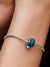Wavy Dark Blue Murano Glass Ocean Charm - Sterling Silver - 798938C00