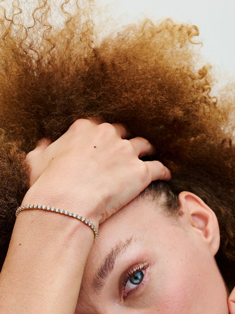 Sparkling Tennis Bracelet - 14ct Gold Plated - 561469C01