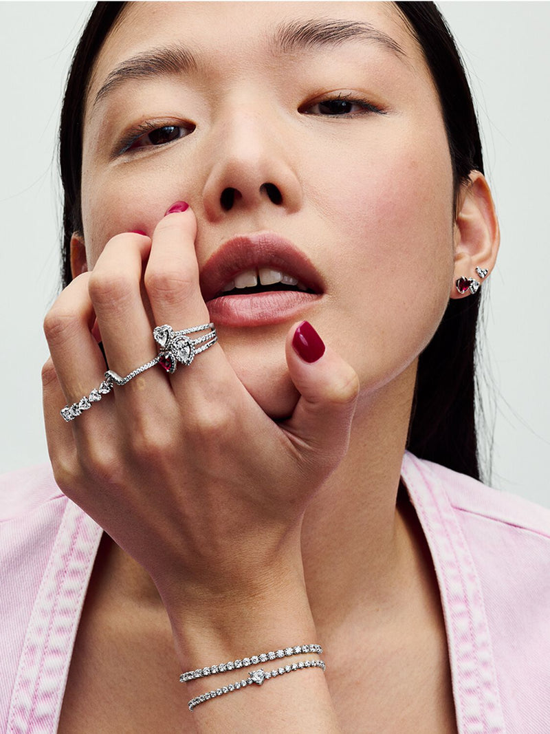 Sparkling Tennis Bracelet - Sterling Silver - 591469C01