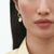 Daisy Hoop Drop Earrings, 13mm - Silver/White - 20001671