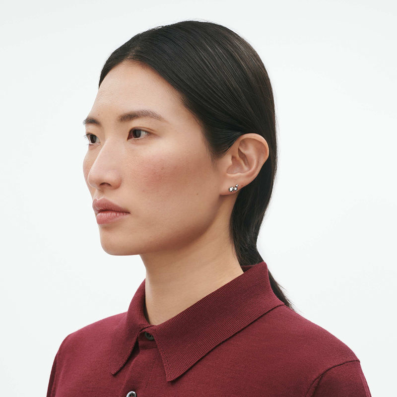 Moonlight Grapes Stud Earrings - Silver - 20001630