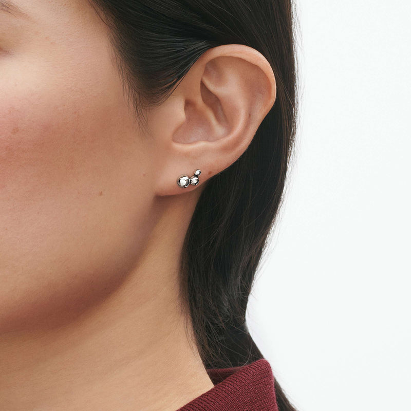 Moonlight Grapes Stud Earrings - Silver - 20001630