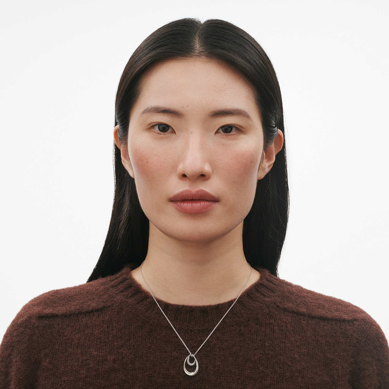 Offspring Diamond Pave Necklace - Silver - 10015848