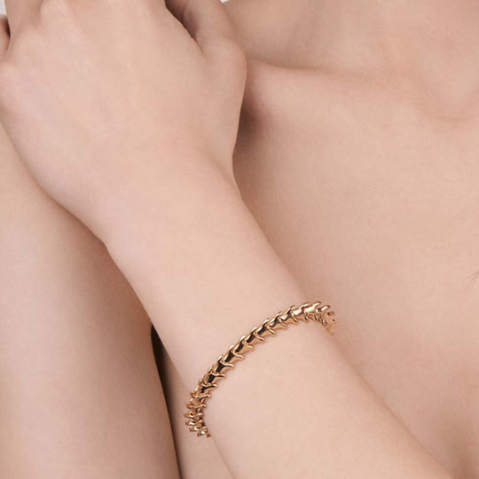 Serpent's Trace Slim Bracelet - Large - Gold ~ ST012.YVNABZL