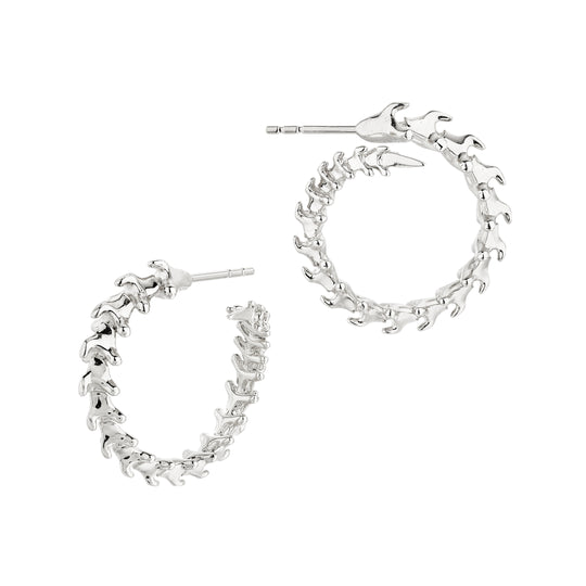 Serpent's Trace Mini Hoop Earrings - Silver - ST037.SSNAEOS