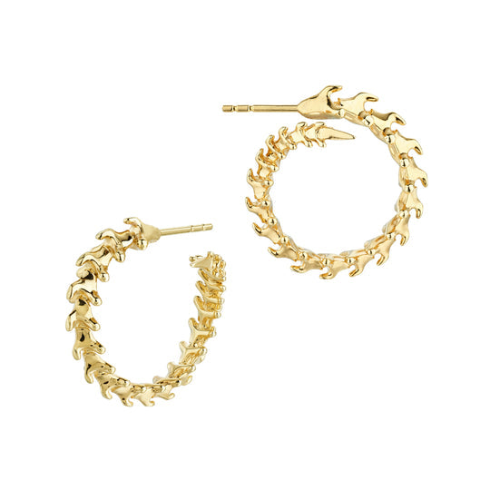 Serpent Trace Mini Hoop Earrings - Yellow Gold - ST037.YVNAEOS