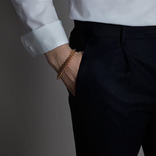 Serpent's Trace Wide Bracelet, Large - Gold - ST014.YVNABZL