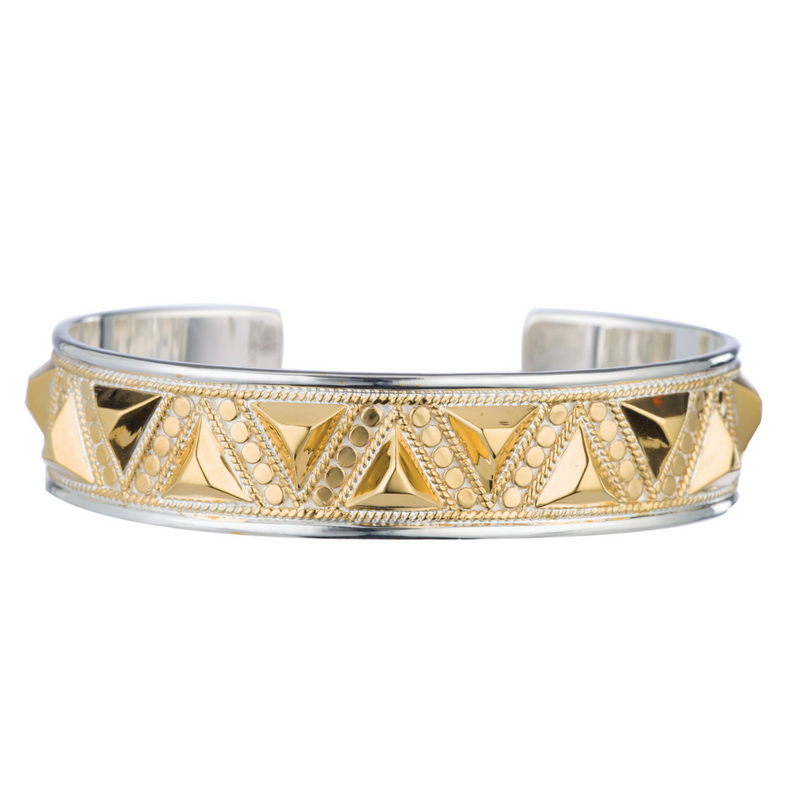 Skinny Studded Cuff Bracelet - Gold - 16CGG-GLD