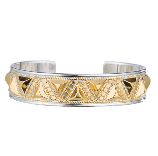 Skinny Studded Cuff Bracelet - Gold - 16CGG-GLD