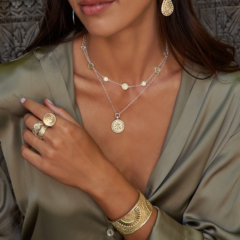 Classic Mosaic Cuff Bangle - Gold/Silver - 151CGF-TWT