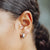 Bermuda Triangle Huggie Hoop Earrings - Silver - SPS-315