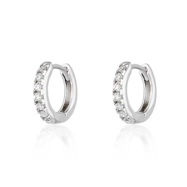 Huggie Hoop Earrings - Silver - SPESSS48-PV