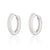 Large Huggie Hoop Earrings - Silver - SPS-195